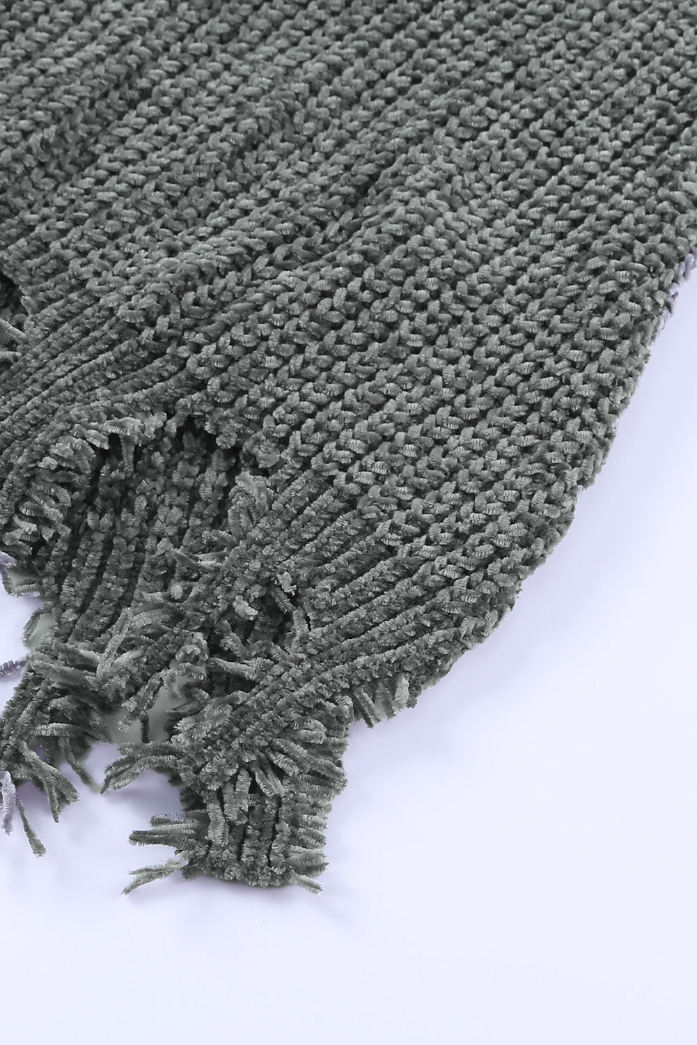 Cozy Ripped Hem Chunky Knit Pullover Sweater