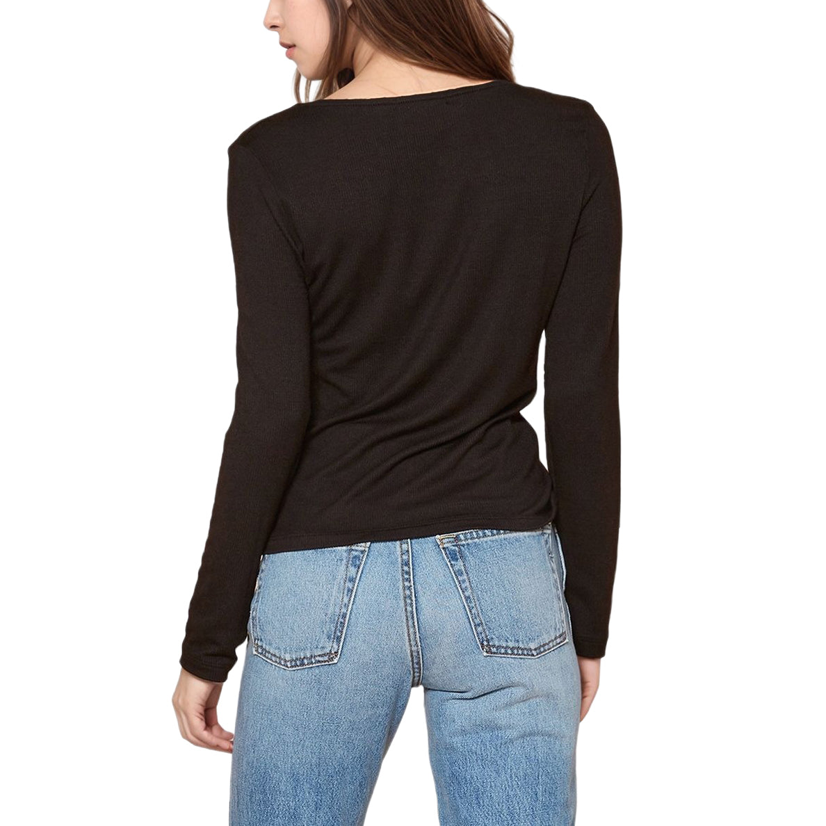 🖤 Women’s V-Neck Ruched Top in Black 🖤