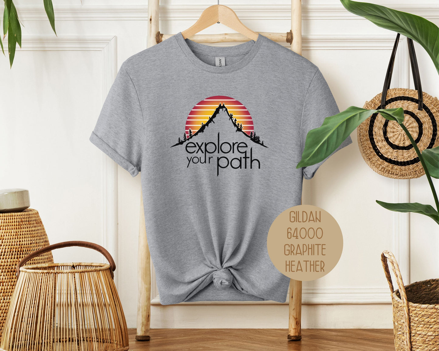 Explore Your Path Vintage Hiking Graphic T-Shirt
