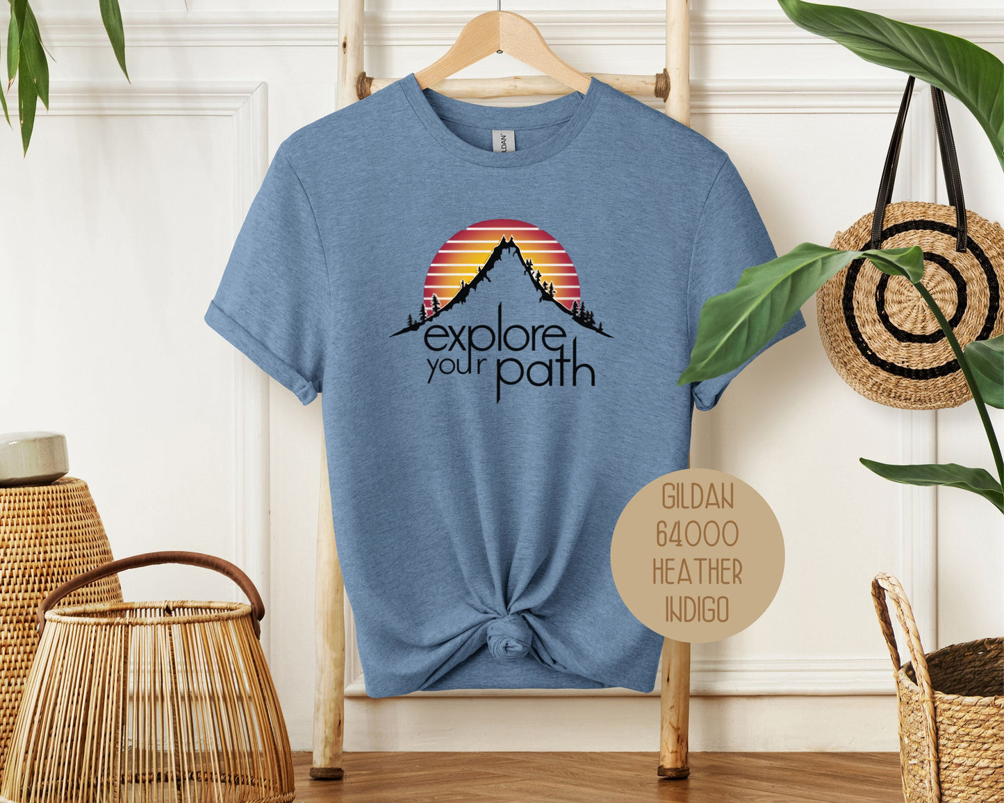 Explore Your Path Vintage Hiking Graphic T-Shirt