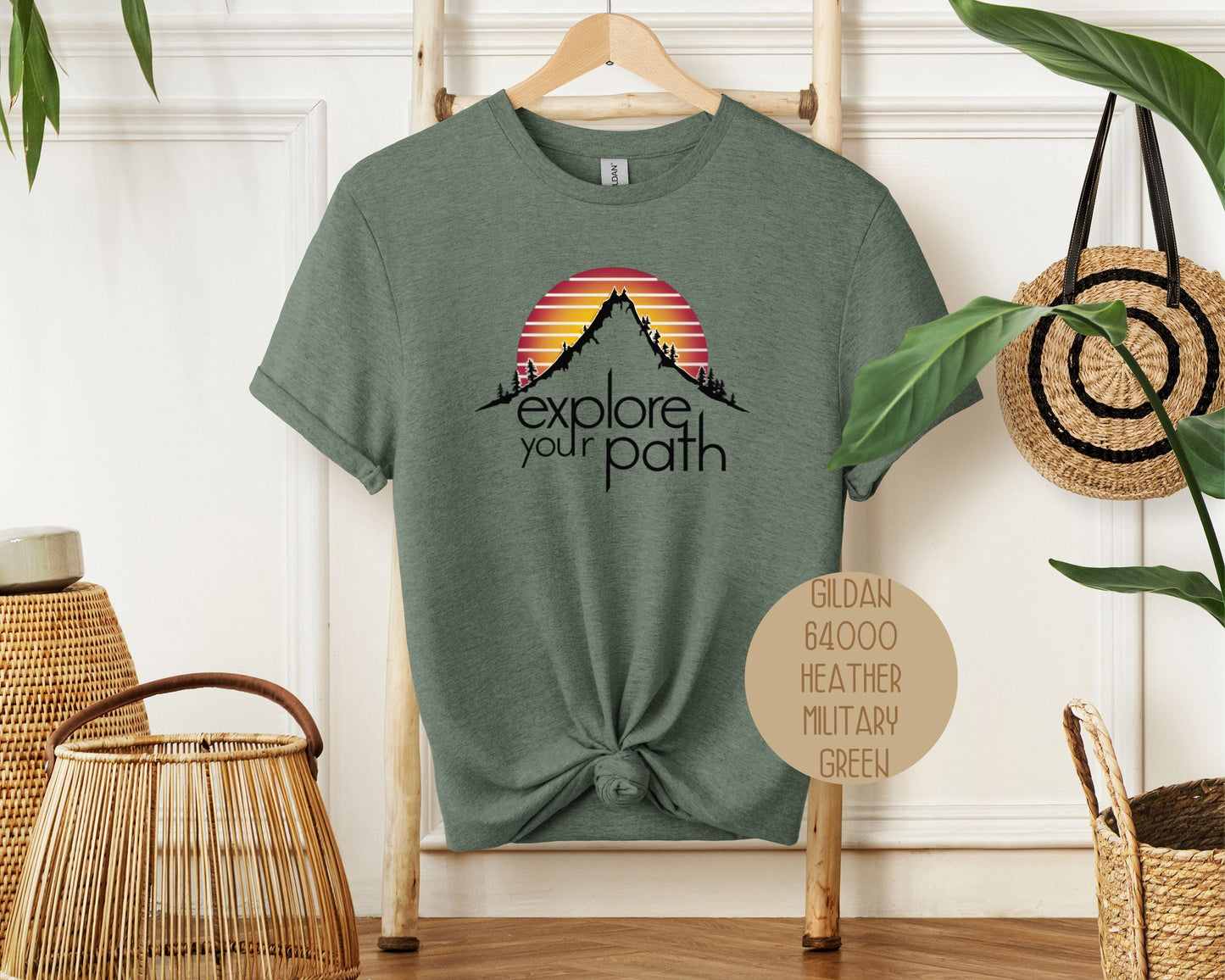 Explore Your Path Vintage Hiking Graphic T-Shirt