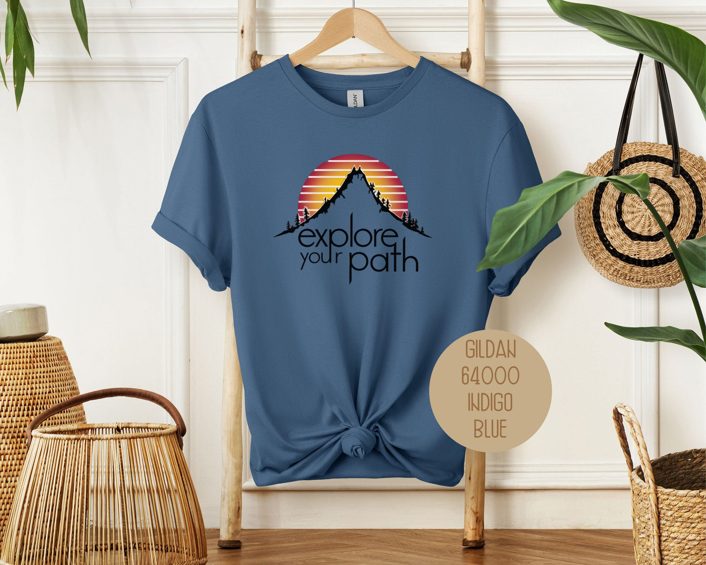 Explore Your Path Vintage Hiking Graphic T-Shirt