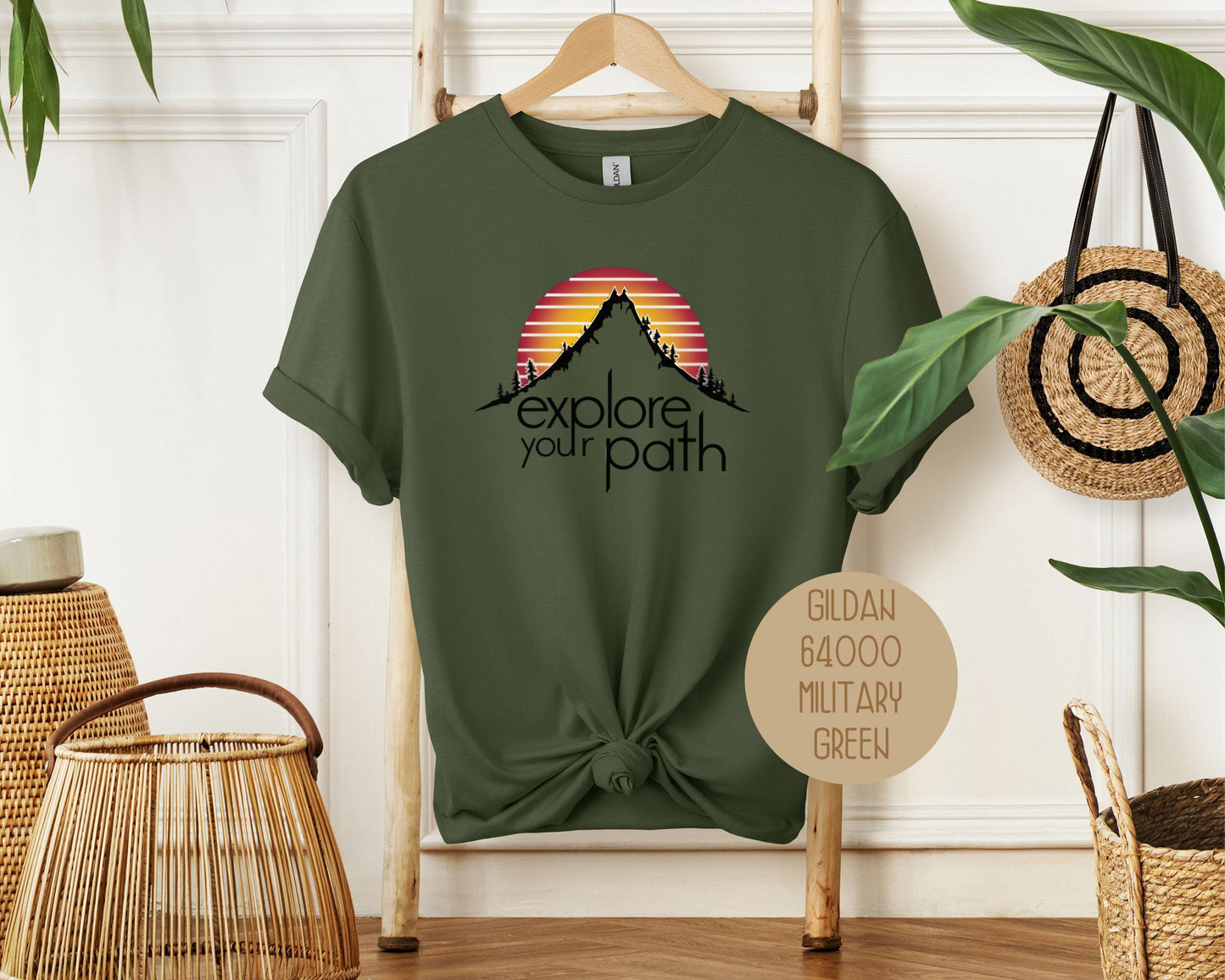 Explore Your Path Vintage Hiking Graphic T-Shirt