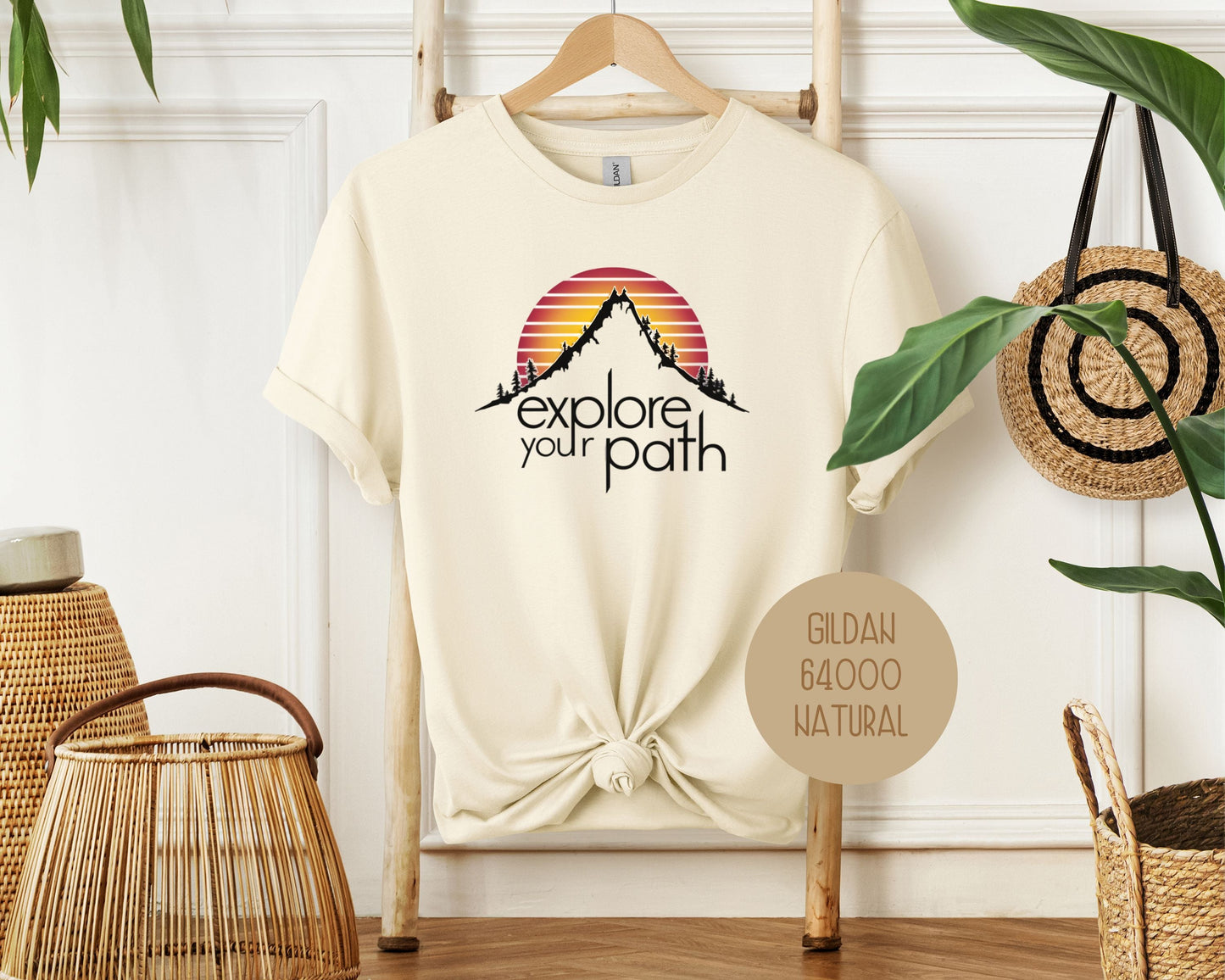 Explore Your Path Vintage Hiking Graphic T-Shirt