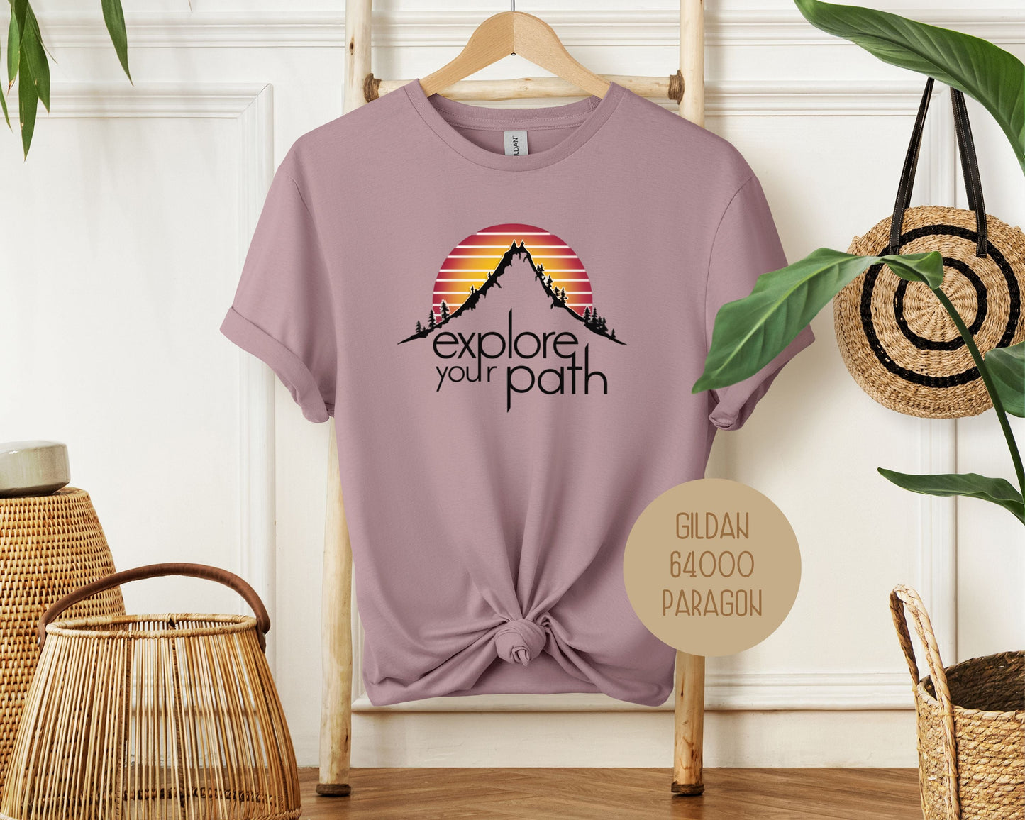 Explore Your Path Vintage Hiking Graphic T-Shirt
