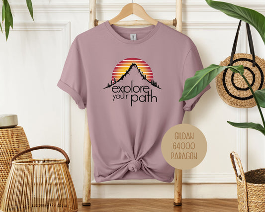 Explore Your Path Vintage Hiking Graphic T-Shirt