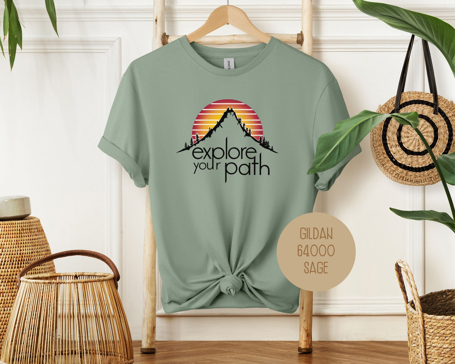 Explore Your Path Vintage Hiking Graphic T-Shirt