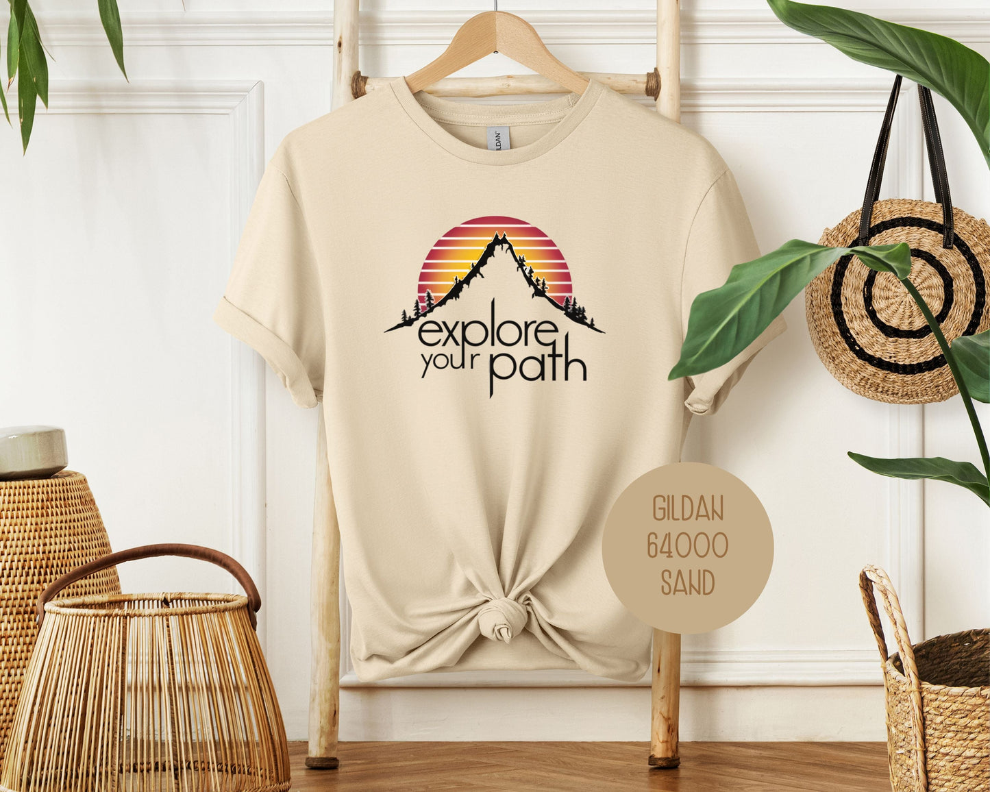 Explore Your Path Vintage Hiking Graphic T-Shirt
