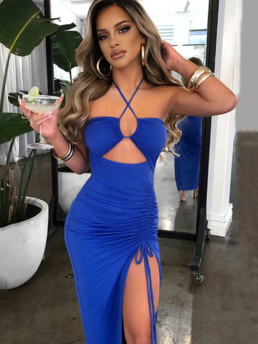 Cut-Out Halter Maxi Dress – Party & Evening Wear