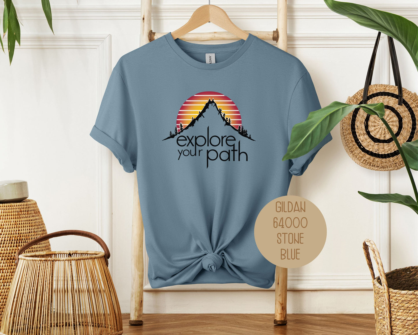 Explore Your Path Vintage Hiking Graphic T-Shirt