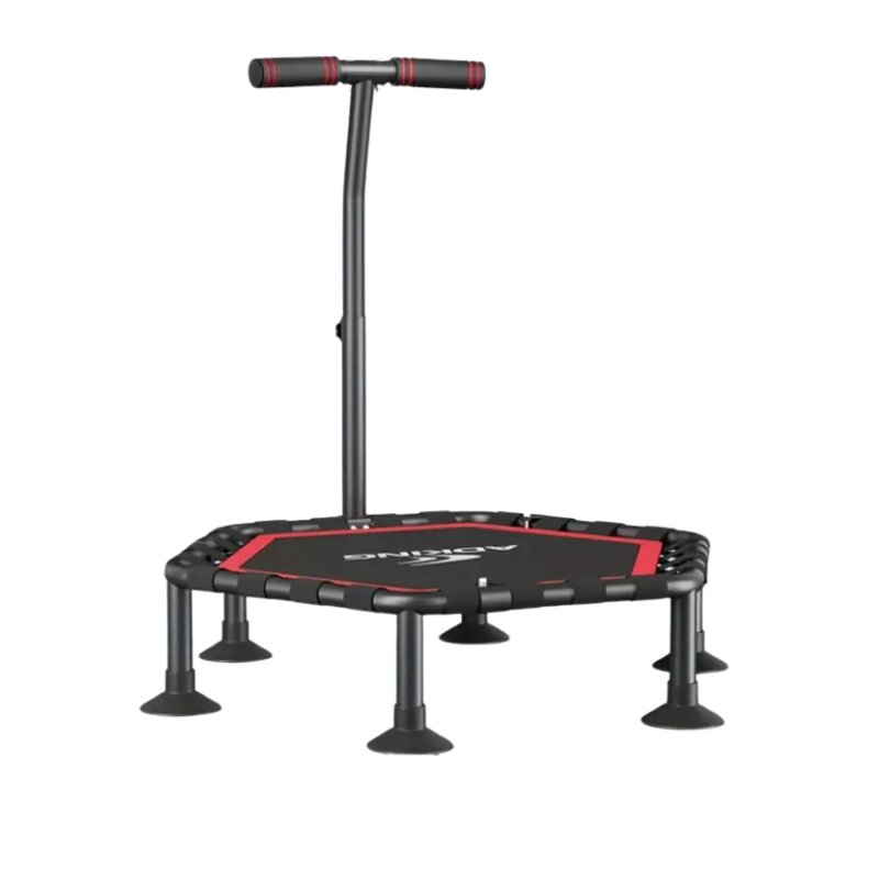 Indoor Fitness Trampoline with Handrail-0
